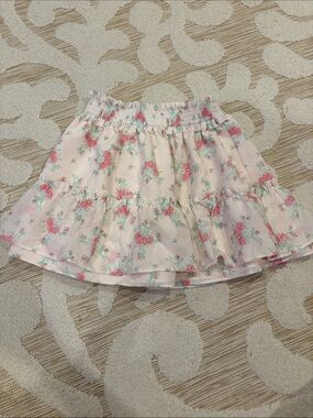 Janie and Jack Floral Ruffle Skirt - Pink